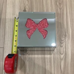 Mirror Box with Pink Glitter Bow